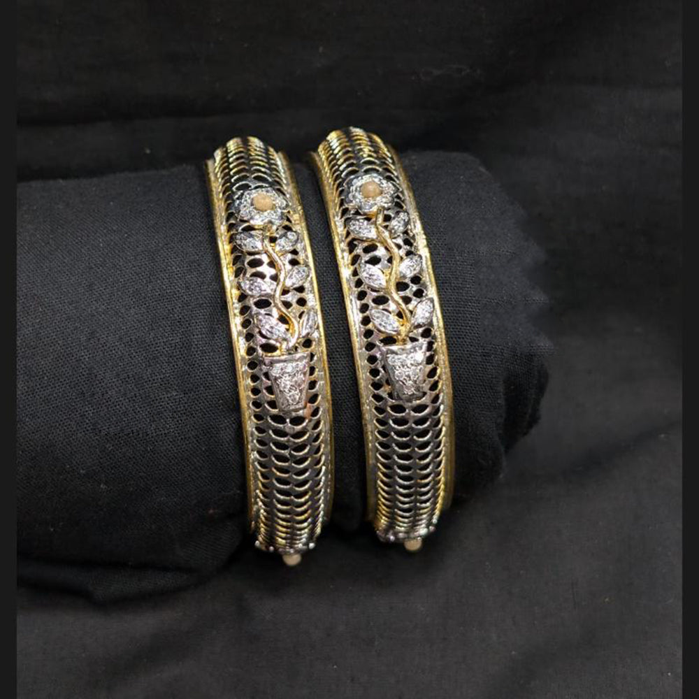Akruti Collection Premium 2 Tone Plated Bangle