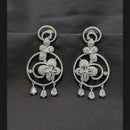 Akruti Collection Silver Plated American Daimonds Dangler Earrings