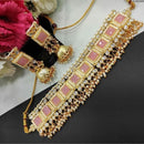 Akruti Collection Gold Plated Kundan And Pearls Choker Necklace Set
