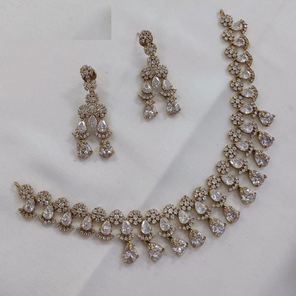 Akruti Collection Shine in Style  American Diamond Necklace Set