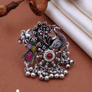 Akruti Collection Gypsy Soul Oxidised Plated Multi Color Pota Stone Ring