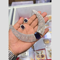 Akruti Collection Radiant Glow Modern American Daimonds Necklace Set