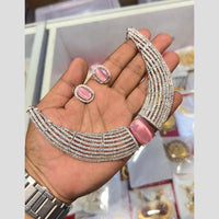 Akruti Collection Radiant Glow Modern American Daimonds Necklace Set