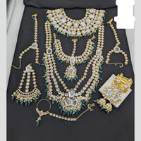 Akruti Collection Modern Heirloom Kundan And Beads Fusion Look Bridal Set