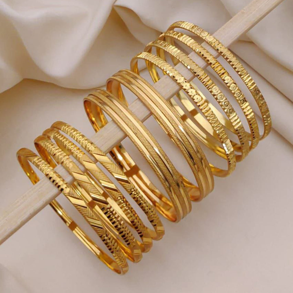 Akruti Collection Glow in Forming Gold Gifting & Festive Wear Bangle Set