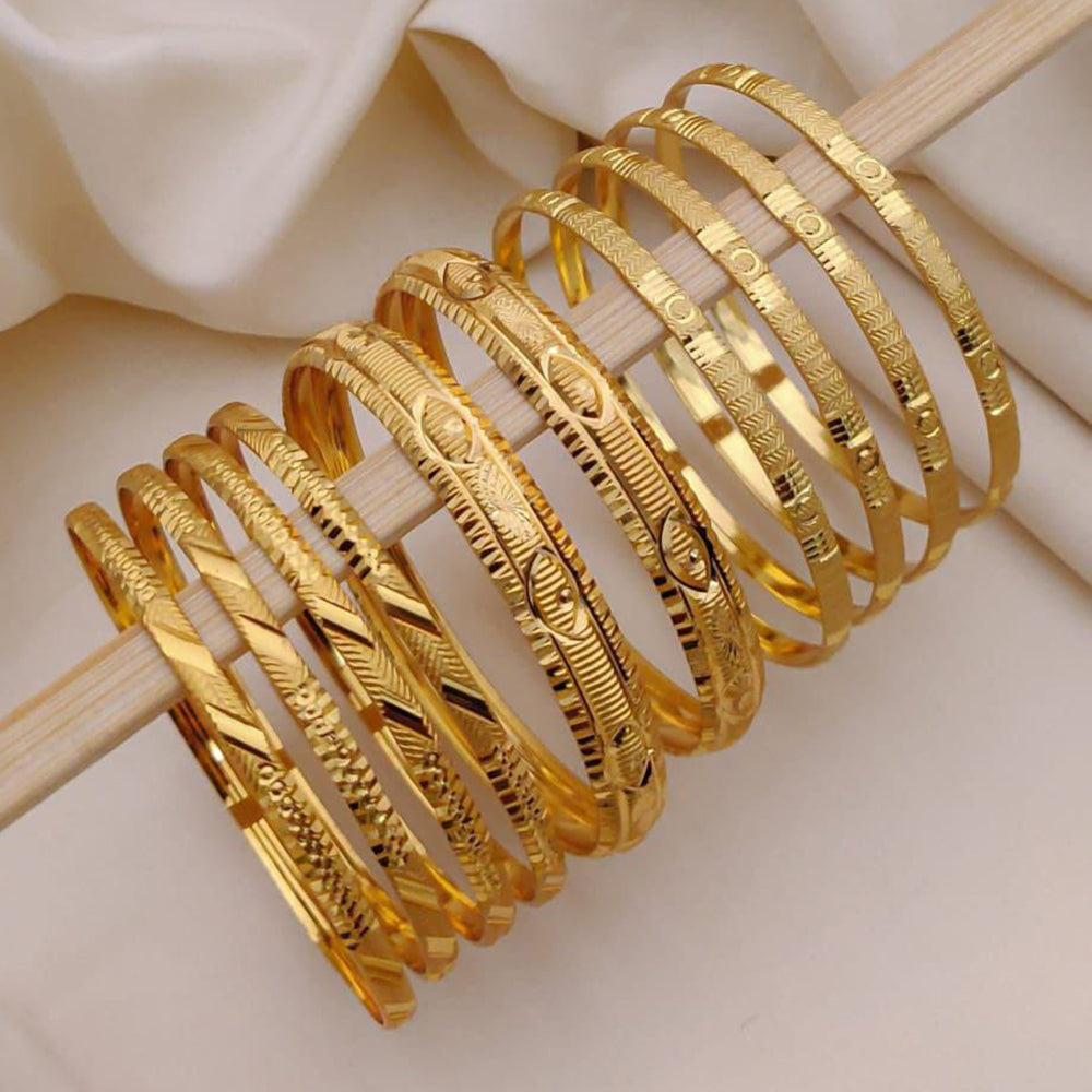 Akruti Collection Glow in Forming Gold Gifting & Festive Wear Bangle Set