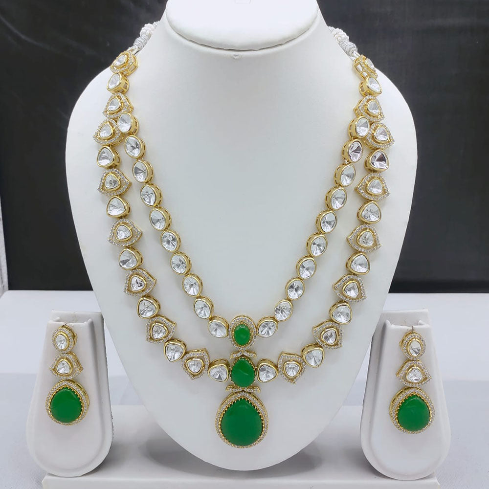 Akruti Collection Kundan Stone Long Necklace Set