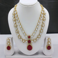 Akruti Collection Kundan Stone Long Necklace Set