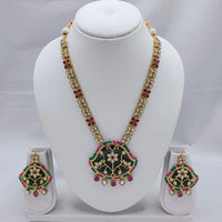 Akruti Collection Kundan Stone Long Necklace Set