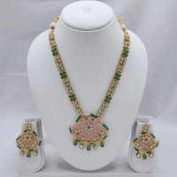 Akruti Collection Kundan Stone Long Necklace Set