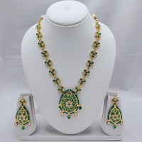 Akruti Collection Kundan Stone Long Necklace Set