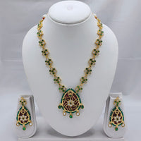 Akruti Collection Kundan Stone Long Necklace Set