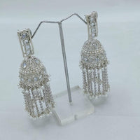 Akruti Collection Sparkling American Diamond Dangler Earrings For Party wear