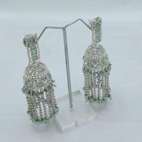 Akruti Collection Sparkling American Diamond Dangler Earrings For Party wear