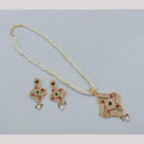 Akruti Collection Royal Radiance Pota Stone And Pearl Necklace Set
