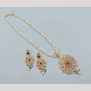 Akruti Collection Royal Radiance Pota Stone And Pearl Necklace Set