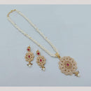 Akruti Collection Royal Radiance Pota Stone And Pearl Necklace Set