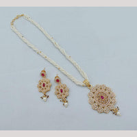 Akruti Collection Royal Radiance Pota Stone And Pearl Necklace Set