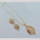 Akruti Collection Royal Radiance Pota Stone And Pearl Necklace Set