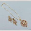 Akruti Collection Royal Radiance Pota Stone And Pearl Necklace Set