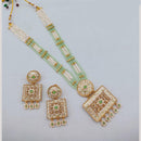 Akruti Collection Traditional Glamour Crystal Stone And Pearl Long Necklace Set