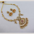 Akruti Collection Royal Radiance Kundan Stone And Pearls Necklace Set