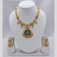 Akruti Collection Royal Radiance Kundan Stone And Pearls Necklace Set