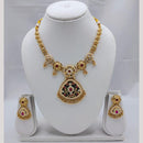Akruti Collection Royal Radiance Kundan Stone And Pearls Necklace Set