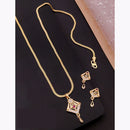 Akruti Collection Elegant Glam Pota And Austrian Chain Pendant Set