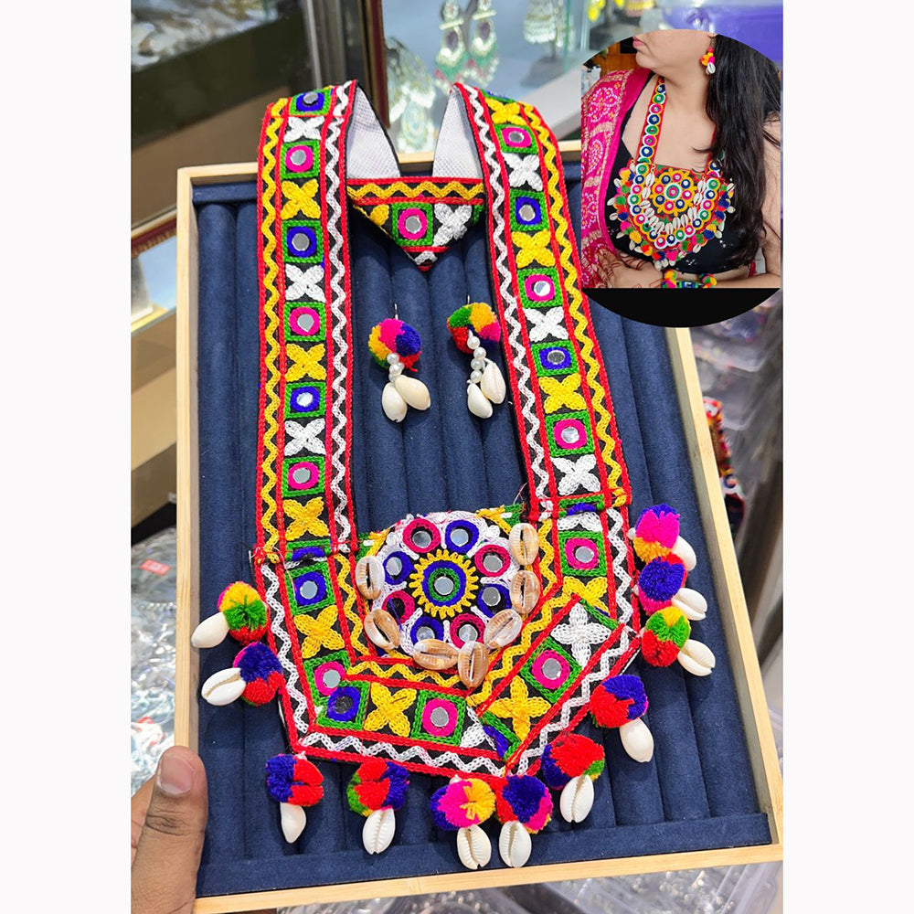 Akruti Collection Timeless Pom Pom And Shell Necklace Set