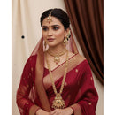 Akruti Collection Dazzling Pota Stone Double Necklace Set