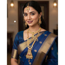 Akruti Collection Dazzling Pota Stone Double Necklace Set