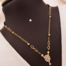 Akruti Collections Graceful Crystal And Austrian Stone Black Bead Mangalsutra