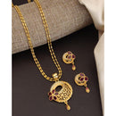 Akruti Collection Royal Glow Pota And Austrain Stone Necklace Set