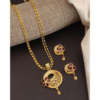 Akruti Collection Royal Glow Pota And Austrain Stone Necklace Set