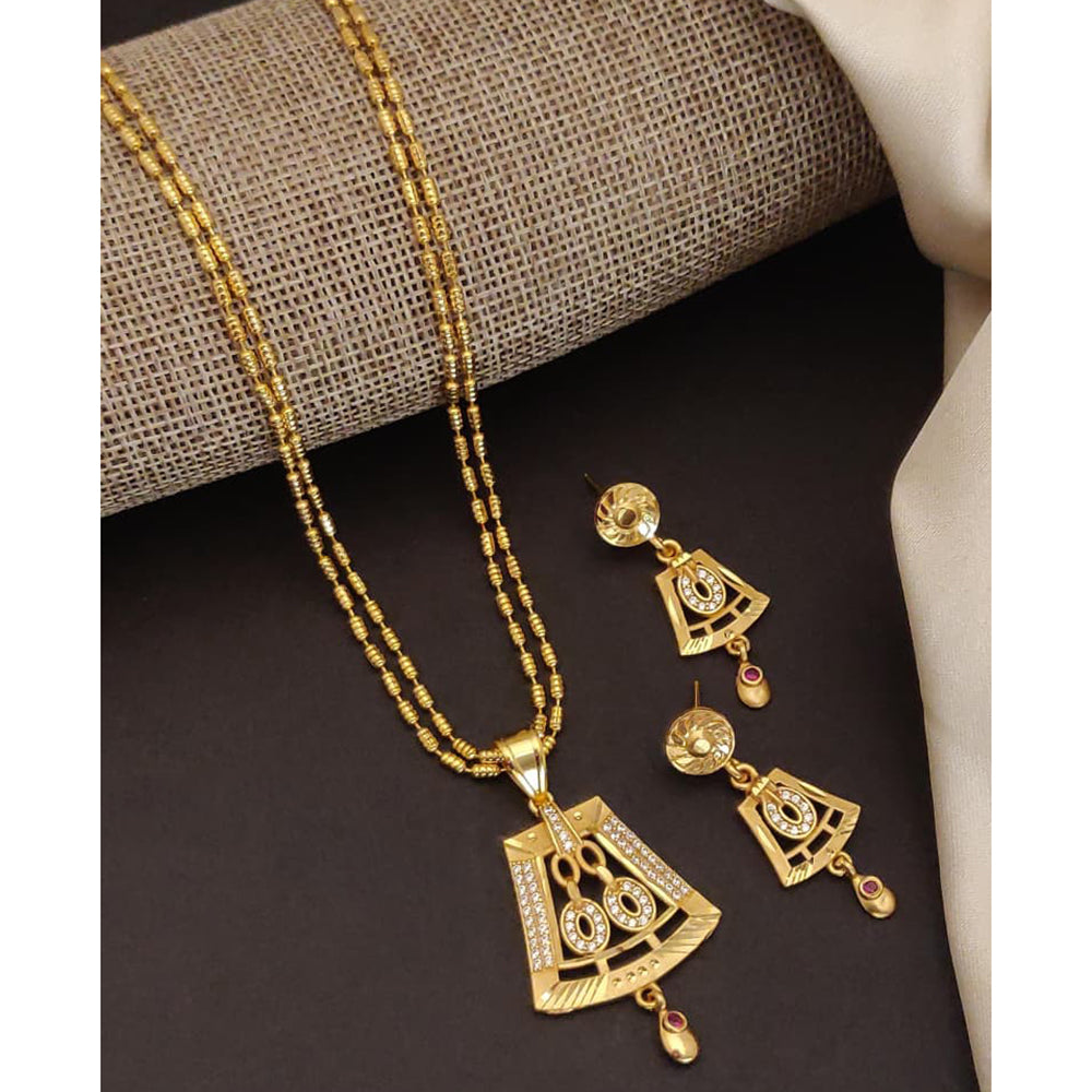 Akruti Collection Royal Glow Pota And Austrain Stone Necklace Set