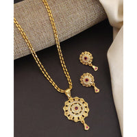 Akruti Collection Royal Glow Pota And Austrain Stone Necklace Set