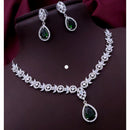 Akruti Collection Shimmering American Diamond Necklace Set