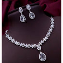 Akruti Collection Shimmering American Diamond Necklace Set