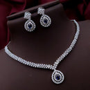Akruti Collection Shimmering American Diamond Necklace Set