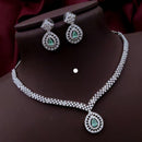 Akruti Collection Shimmering American Diamond Necklace Set