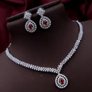 Akruti Collection Shimmering American Diamond Necklace Set