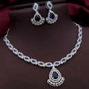 Akruti Collection Shimmering American Diamond Necklace Set
