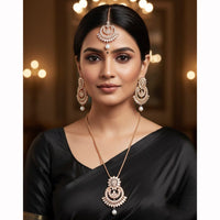 Akruti Collection Ethnic Kundan Stone Statement Necklace Set