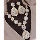 Akruti Collection Ethnic Kundan Stone Statement Necklace Set
