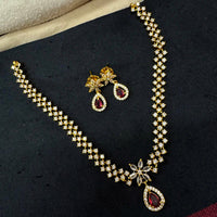 Akruti Collection Royal Crystal And Austrian Stone Necklace Set