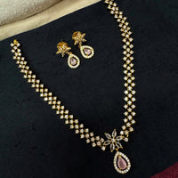 Akruti Collection Royal Crystal And Austrian Stone Necklace Set