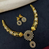 Akruti Collection Royal Crystal And Austrian Stone Necklace Set