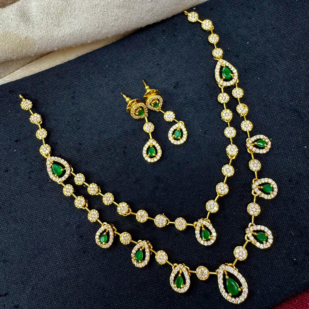 Akruti Collection Royal Crystal And Austrian Stone Necklace Set