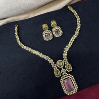 Akruti Collection Royal Crystal And Austrian Stone Necklace Set